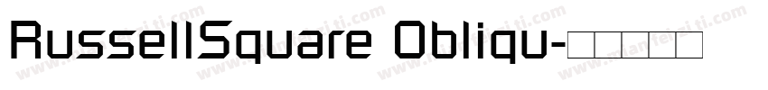 RussellSquare Obliqu字体转换